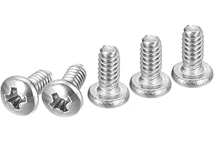 DTGN #4-40x1/4 Pan Head Machine Screws, 100Pcs 304 Stainless Steel, Phillips Drive, UNC Full Thread, Bright Finish, Screws Bolts Kit