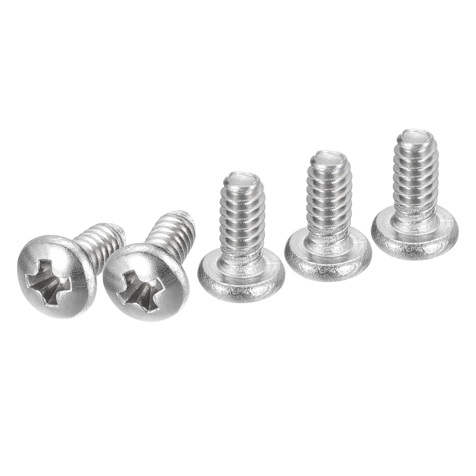 DTGN #4-40x1/4" Pan Head Machine Screws, 100Pcs 304 Stainless Steel, Phillips Drive, UNC Full Thread, Bright Finish, Screws Bolts Kit