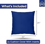 Rohi Waterproof Outdoor Cushion 2 Pack 24x24 In Premium Fabric view 5