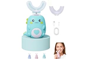 U-Shaped Sonic Toothbrush with 360° Cleaning, 3 Modes & LED Light, IPX7 Waterproof Electric Toothbrush for Adults and Kids, 6