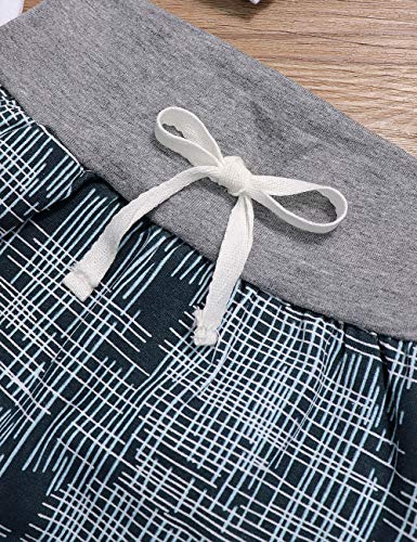 Newborn Baby Boy Clothes New to The Crew Letter Print Romper Long Pants Hat 3PCS Outfits Set Breathable and Soft (J-White, 0-3 Months) - Thumbnail 5