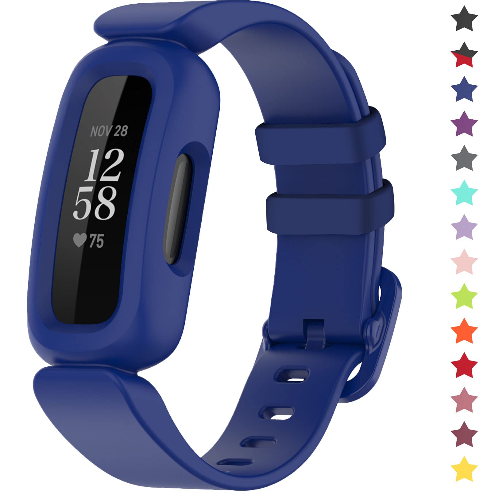 TopPerfekt Straps Compatible with Fitbit Ace 3 for Kids, Soft Silicone Waterproof Bracelet Accessories Sports Watch Strap Replacement for Fitbit Inspire 2/Ace 3 Boys Girls (Blue) — image 1
