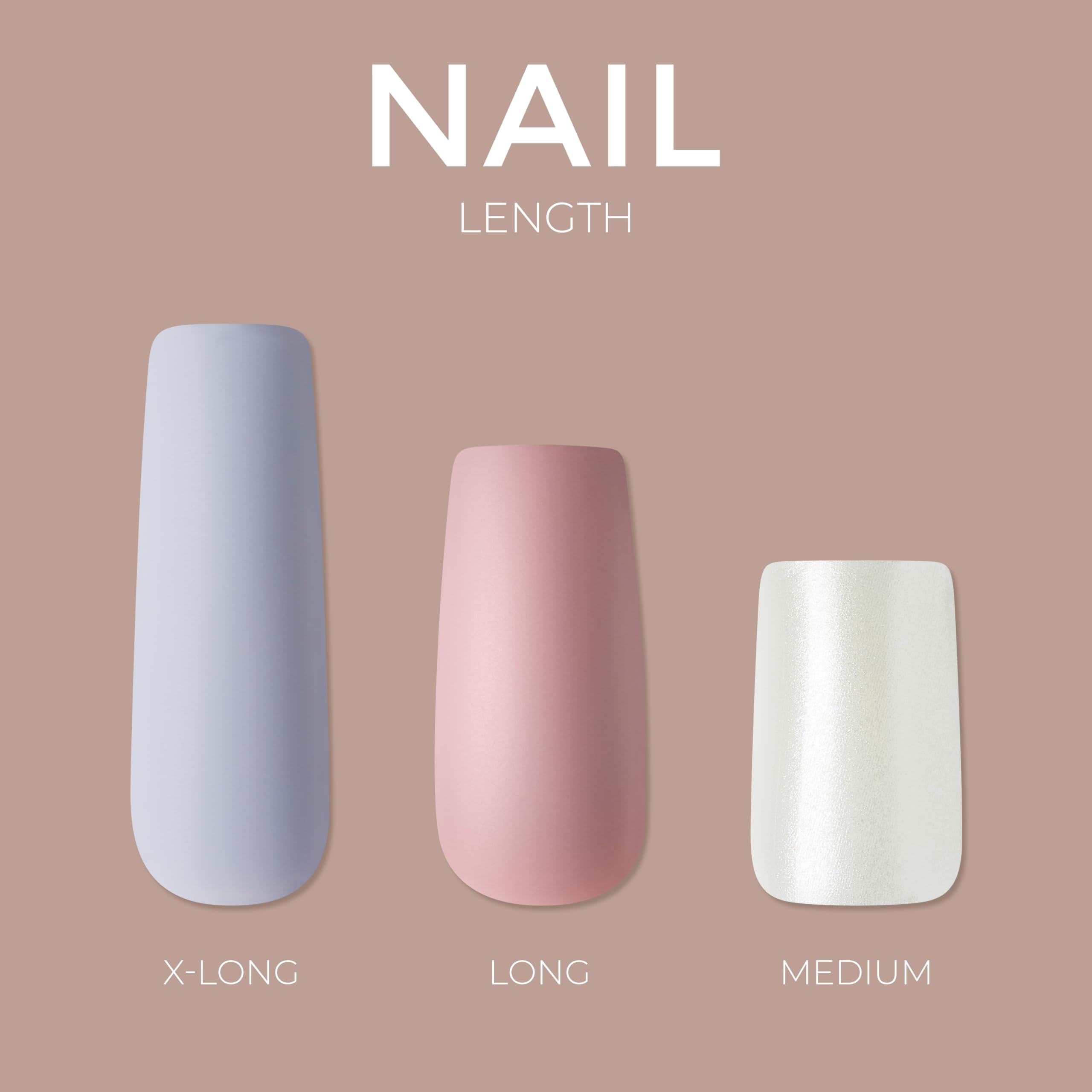 KISS Gel Fantasy, Press-On Nails, Nail glue included, 'No Regrets', Light Pink, Medium Size, Almond Shape, Includes 28 Nails, 2g Glue, 1 Manicure Stick, 1 Mini file - Image 3