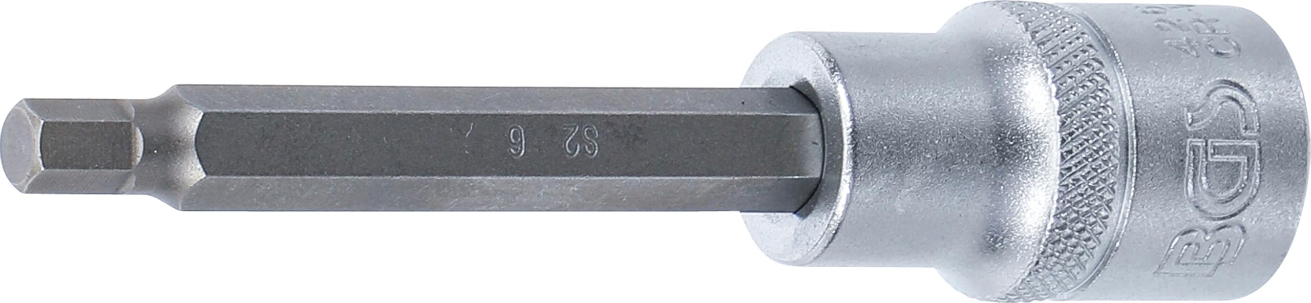 BGS 4261 | Bit Socket | length 100 mm | 12.5 mm (1/2") Drive | internal Hexagon 6 mm