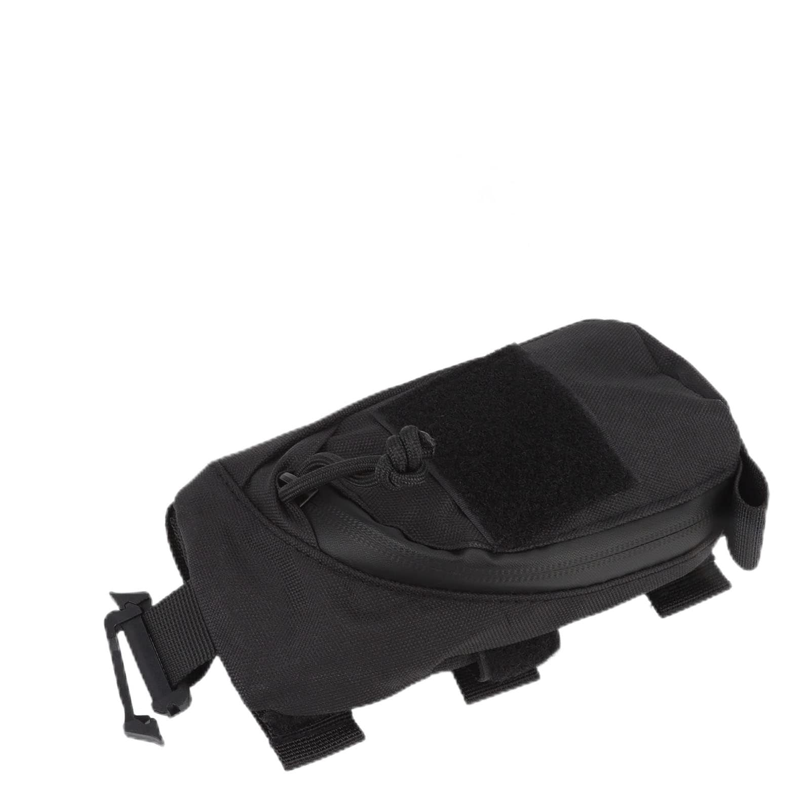 Atyhao Backpack Strap Pouch, Clip On Pouch Double Layers Waterproof Lining for Supplies for Cell Phone (Black)