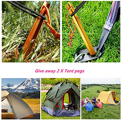 Adjustable Tarp Pole Canopy Pole Set of 2, Portable Tent Poles Rodsfor