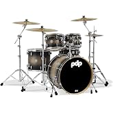 Pdp Concept Series 5Piece Maple Shell Pack W/ 22" Bass Drum &amp; Chrome Hardware - Satin Charcoal Burst