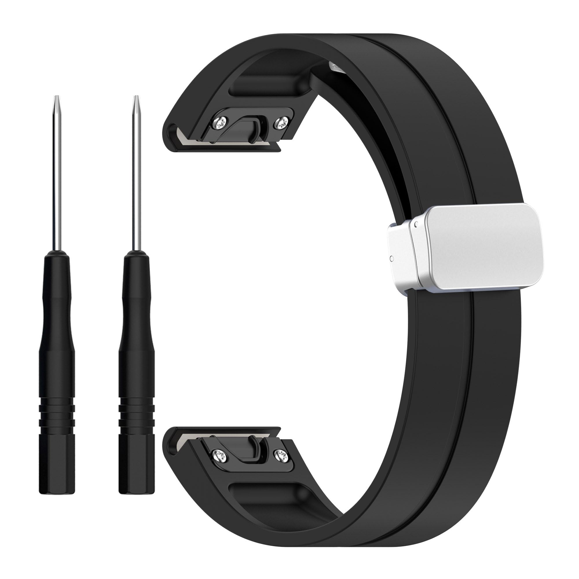 xhKJO Watch Strap for Garmin Fenix 7S Pro/Garmin Epix Pro 42mm, 20mm Silicone Band Wrist band Bracelet Wristband for Garmin Fenix 7S / Garmin Fenix 5S / Fenix 6s / Garmin Instinct 2S (black)