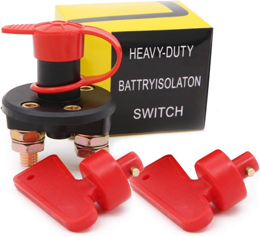 Car Battery Isolator Cut Off Switch,Battery Isolator Disconnect Cut OFF Power Kill Switch for Marine Car RV Boat