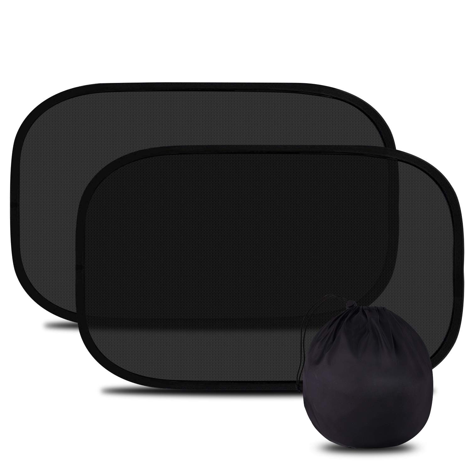 WIN.MAX 2 Pack,Car Window Shades for Kids Baby Pet UV Rays/Sunlight Protection,Side Windscreen,Self-Adhesive,Baby,Rear Side Universal Fit