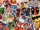 Superhero Toy Stickers For Kids - 32 pcs - Random/Different/Laptop/Skateboard (DRC US Seller)