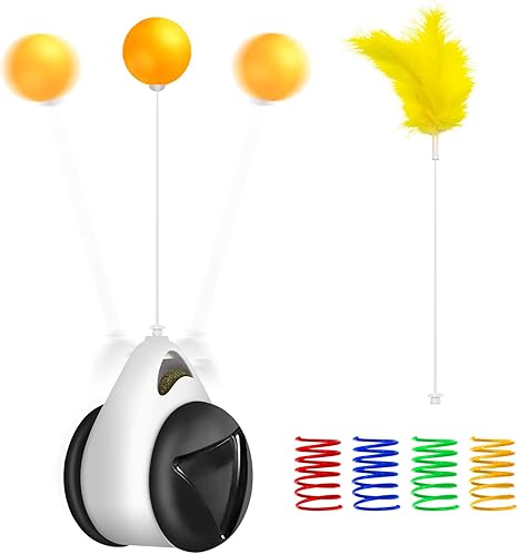 Amazon Com Tooge Cat Toys For Indoor Cats Interactive Roller Cat Toy With Catnip Feather Ball Balance Cat Chasing Toy For Kitten Exercise Puzzle Toys Pet Supplies