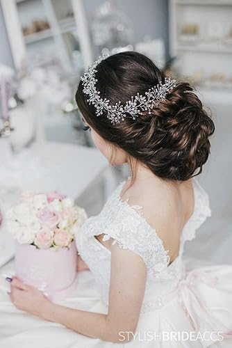 Amazon Com Wedding Swarovski Crystal Hair Vine Gloss Bridal Hair