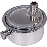 MIDLINE VALVE 1/8 Inch Air Vent No. 6, 1/8" Angled Steam Air Vent, Radiator Air Valve, Chrome Plated