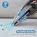Handheld Vacuum,GOOVI Hand Vacuum Cordless with Rechargeable Quick Charge, Lightweight Hand Vac Portable Hand Held Vacuum Cordless for Home, Kitchen, Car Cleaning（Blue）