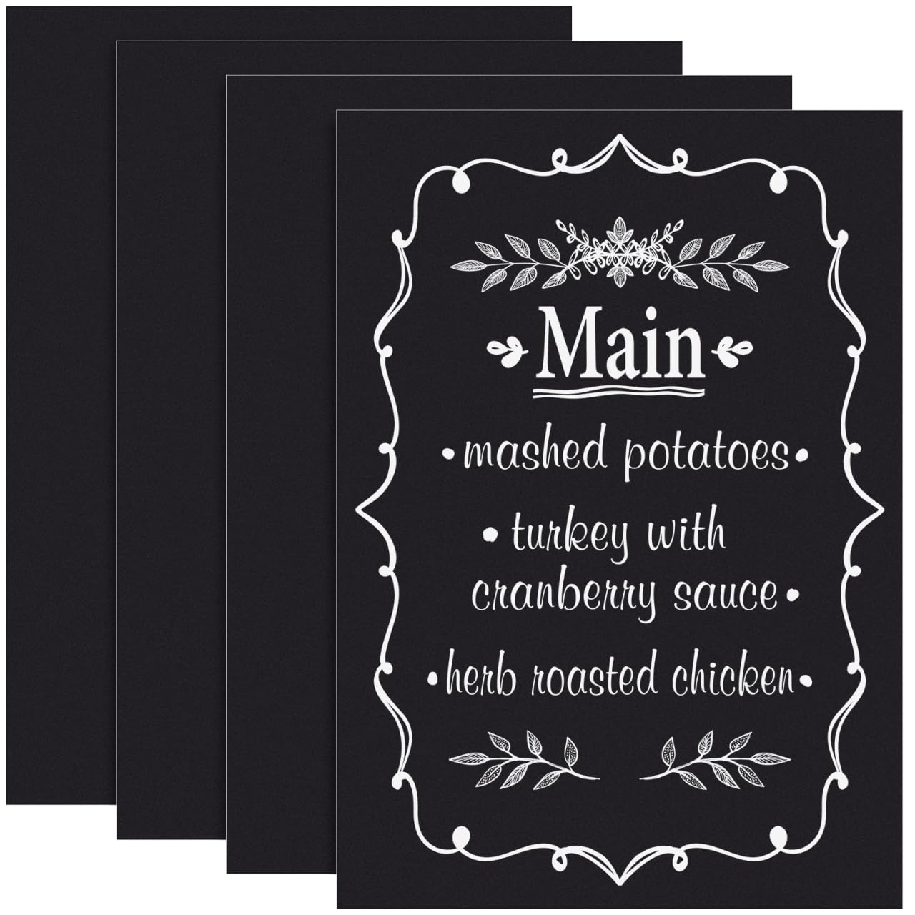 Tofficu 4pcs A4 Chalkboard Sticker 8X12 Inch Self Adhesive Blackboard Decal for Walls Reusable Chalkboard Paper for Home Office Kids Room