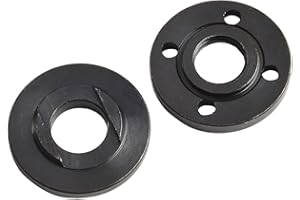 Angle Grinder Pressure Plate and Nut Set for 5/8-11 Thread, Inner Outer Flange Tool with Wrench, Metal Construction, Black Fi