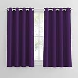 PONY DANCE Purple Blackout Curtain 2 Panels 54in Drop 46in Wide Thermal