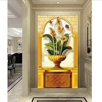 Knncch Arte De La Pared 3d Mural Continental Hd Tarot Jarron