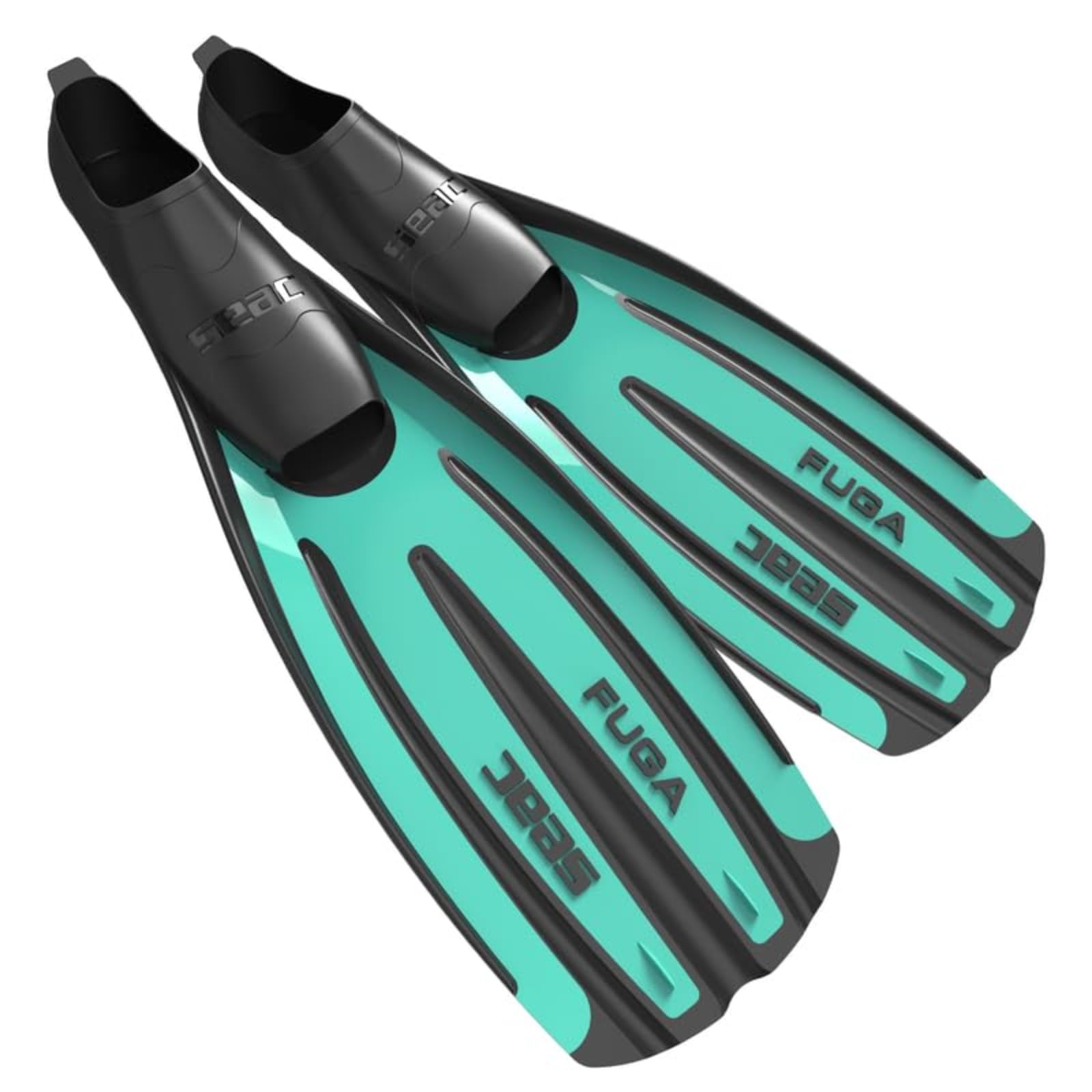 SEAC Fuga, Diving Fins for Scuba Diving, Snorkelling and freediving with Foot Pocket, tiffany, 5.5/6.5UK
