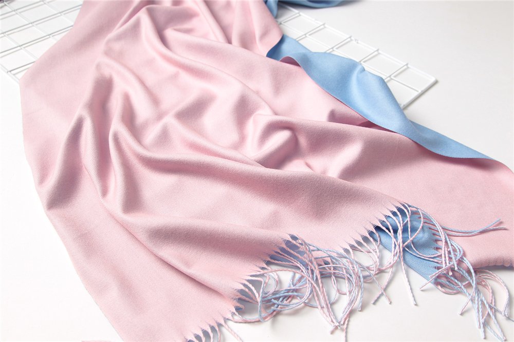 Cashmere Feel Winter Scarf Blanket for Women 2 Tone Warm Shawls and Wraps Oversized Soft Pashmina (SMYR01)