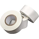 USA Made White Lab Labeling Tape Clean Remove, 500" Length x 1" Width, 1 Inch Core for Color Coding and Marking [3 Rolls]