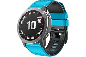 OUTVI 26mm watch band for garmin fenix 7x sapphire solar fenix 6x pro solar fenix 5x 3 hr quick release fit silicone watch strap replacement for garmin epix 2 pro sapphire 51mm Descent MK1/2/2i