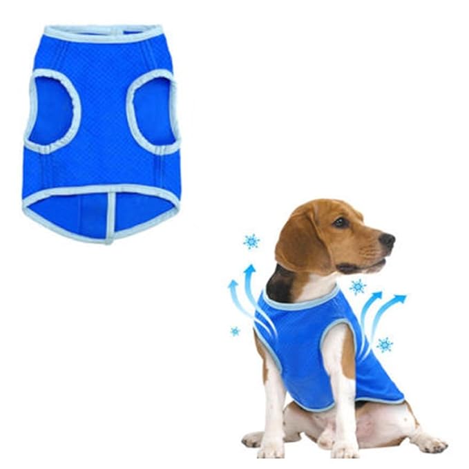 TXIN Blau Haustier Kühlweste Dacron Abkühlen Wasserdicht Mantel Geeignet für Alle Hunde