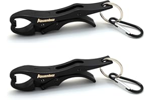 AIXUANDOCR Fish Lip Gripper, Non-Puncture Replacement Lip Clip, 4.8'' Fish Lip Grabber for Fishing Cull Tag, Tournament Bass Fishing Culling System Accessories Fishing Gear for Tournament Angler(2 Pack)