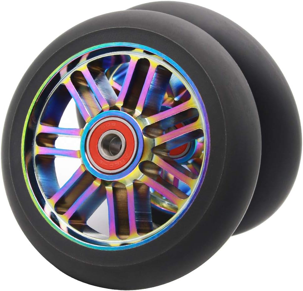 ZFIRST 2Pcs Replacement 110 mm Pro Scooter Wheel with ABEC 9 Bearings Fit for MGP