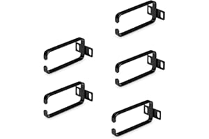 StarTech 5-Pack 1U Vertical 1.8 x 3.9in (4.5 x 10cm) Server Rack Cable Management D-Ring Hook; Network Rack-Mount Cord Organi