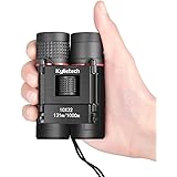 Kylietech 10X22 Mini Binoculars with Tripod Mount, HD Portable Roof Small Pocket Folding Binoculars with BAK7 Prism FMC Lens for Adults and Kids Birding, Sightseeing, Hunting, Sporting Game