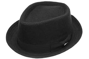 EPOCH HATS COMPANY Porkpie Fedora Men's Vintage Style Wool Blend