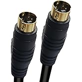 HTDYOO S Video Cable, S-Video Cable 4 pin Connector Male to Male Gold Plated Compatible with DVD Player, Home Theater, DSS receivers, VCRs, DVRs/PVRs - 3.28FT