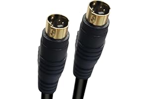 HTDYOO S Video Cable, S-Video Cable 4 pin Connector Male to Male Gold Plated Compatible with DVD Player, Home Theater, DSS receivers, VCRs, DVRs/PVRs - 3.28FT