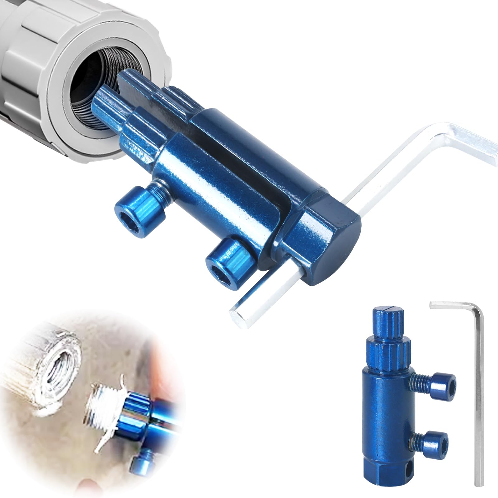 Photo 1 of ACFAN Broken Pipe Extractor Tool - Heavy-Duty Faucet Removal & Internal Pipe Wrench for 1/2" 3/4" 1" Pipes | Removes Rusted/Damaged Faucet Bolts, Pipe Threads, PVC/CPVC/PEX Pipes & Valves