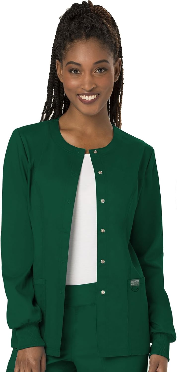 Cherokee Women's Snap Front Warm-up Jacket: Clothing