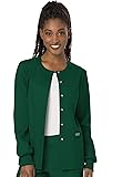 Cherokee Women's Snap Front Warm-up Jacket, Hunter