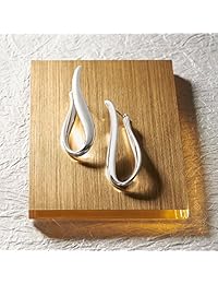 Plata de ley ross-simons Italiano u-hoop aretes. 2"