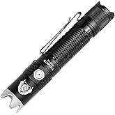 ThruNite BSS V6 Black Scout Survival Customized Edition EDC Flashlight, USB-C Rechargeable LED Flashlight, High 2000 Lumens, 6 Light Modes, Dual Switches Bright Flashlights, Black - CW