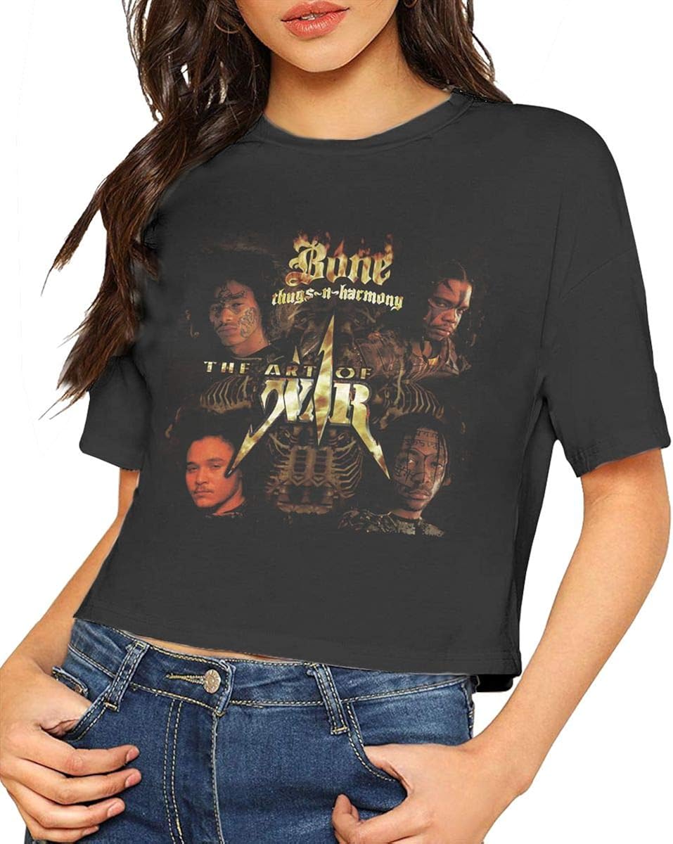 Bone Thugs N Harmony Art of War Crop Top Women�s Dew Navel