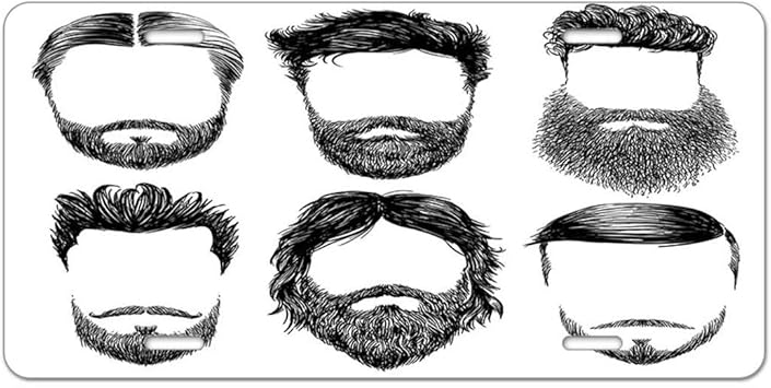 Amazon Com Mugod Set Of Men Hairstyles Aluminum License Plate