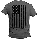 Distressed Black USA Flag - United States Men's T-Shirt