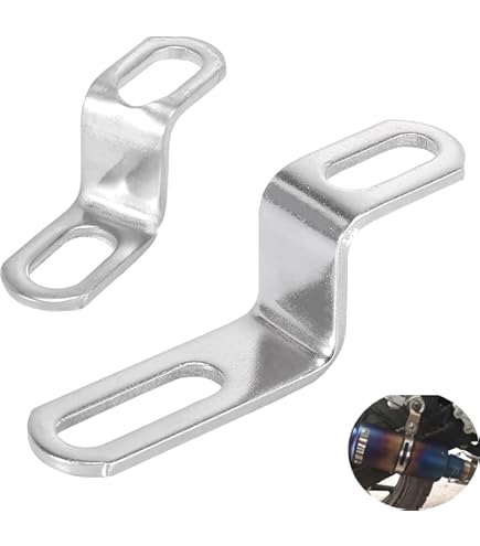 Colliers De Fixation Pour échappement Moto - 2 Supports Inox En Forme De Z, Universels Et Résistants