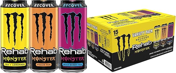 MONSTER ENERGY REHAB TEA + LEMONADE, PEACH, WILD...