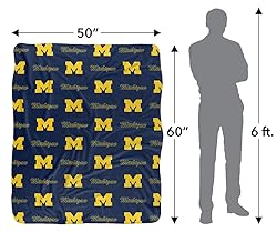 University of Michigan Blanket, 50"x60" Logo