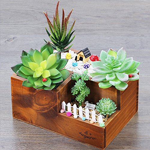 Supla 5 Pcs Assorted Artificial Succulents Plants Unpotted Small Green
