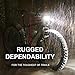 Bright Eyes Newly Upgraded and Fully Waterproof 1200 Lumen Rechargeable Mountain, Road Bike Headlight, 6400mAh Battery (Now 5+ Hours on Bright Beam). Free Diffuser Lens / TAILLIGHT (Silver-Gray)