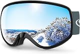 Findway Kids Ski Goggles OTG 3-12 UV400 Anti-fog A Black/Silver