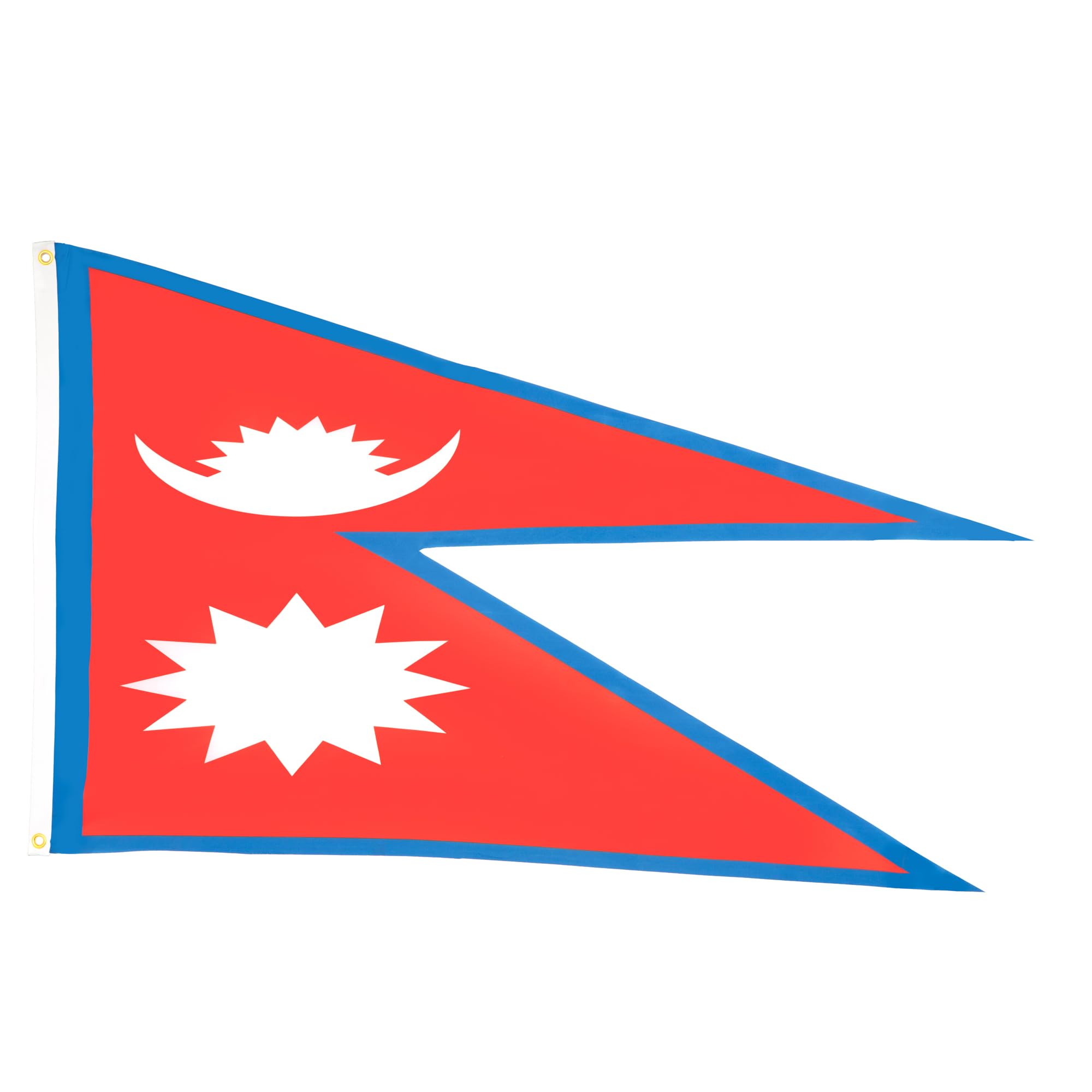AZ FLAG - Nepal Flag - 2x3 Ft - 100D Polyester Nepalese Banner with Two Metal Grommets - Fade Resistant - Vivid Colors - 2' x 3' Feet - 90x60 Cm — image 1